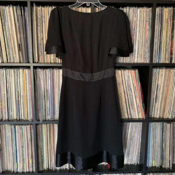 BCBGMaxAzria Black Silk Dress Size 0 - Picture 7 of 8